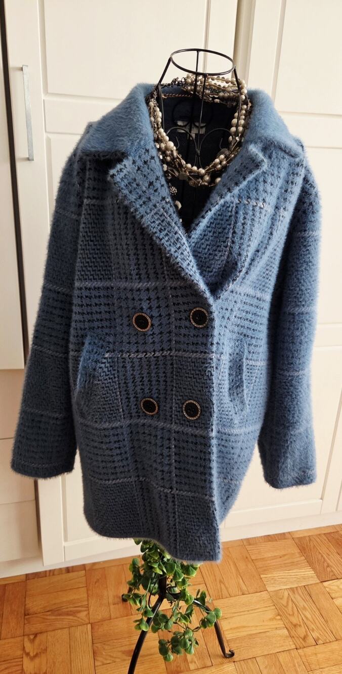 Birch NY Blue Textured Blazer Jacket Sz Xl